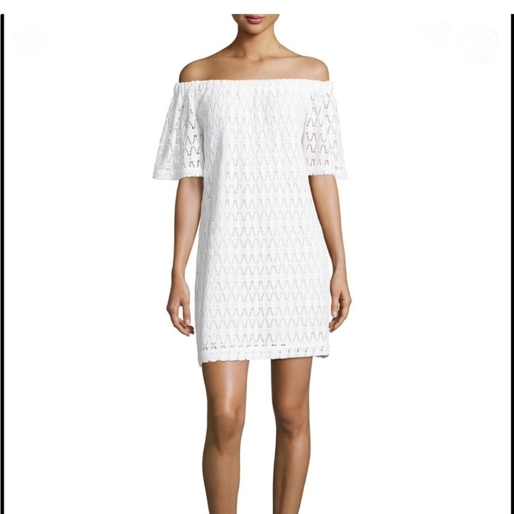 A.L.C. White Bolen Crotchet Lace Off The Shoulder Dress in White Flower Size 4